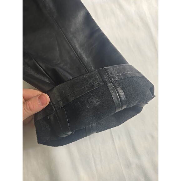Croft and Barrow Lambskin Leather Pants Women's Size 8 Straight Lined High Waist - Picture 9 of 12